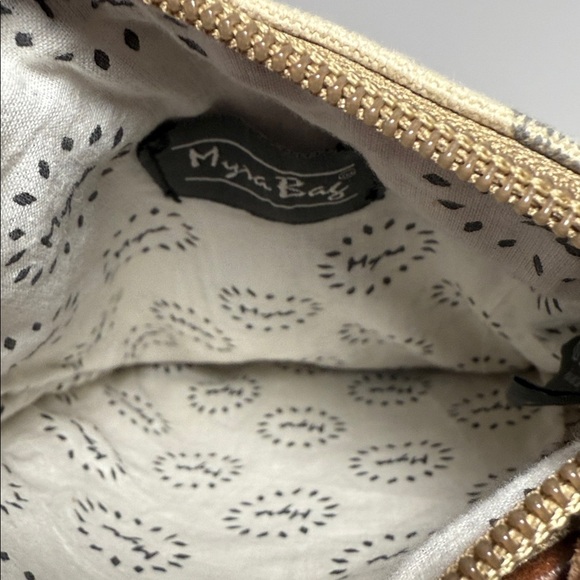 Myra Bag Crossbody Purse – Neutral Floral Print with Leather Trim - Picture 7 of 7